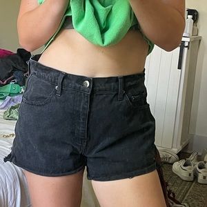 Pistola black denim shorts high rise size 29